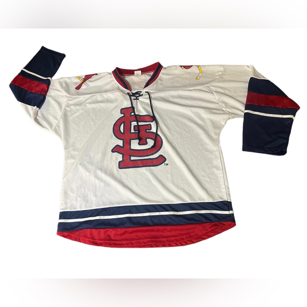Mlb‎ Apparel St Louis Cardinals Hockey Style Jersey Sz XL